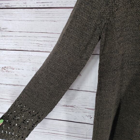 Chico's Women's Brown Knit V-Neck Pullover Long Sleeve Top Size 2 - Picture 7 of 15